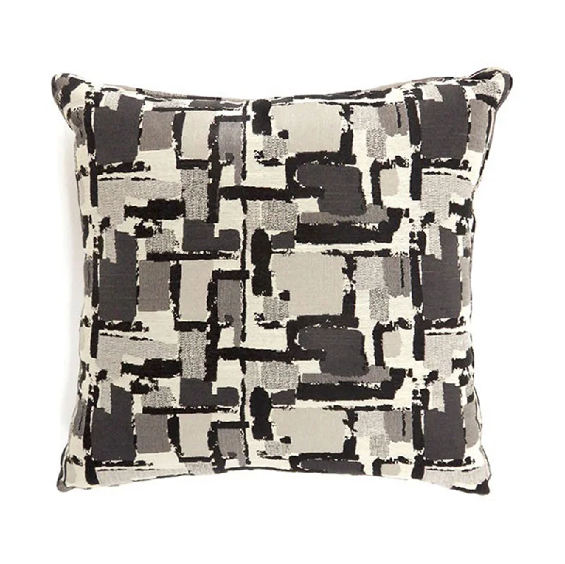 Benzara Concrit Contemporary Pillow, Small, Set of 2, Black