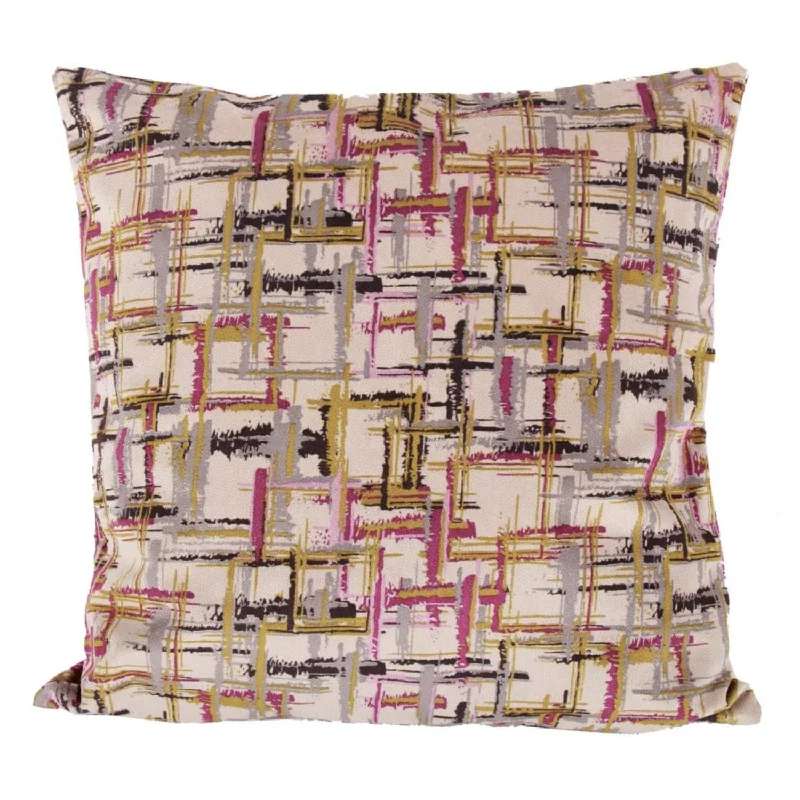 Benzara Fabric Accent Pillow in Geometric Pattern, Multicolor