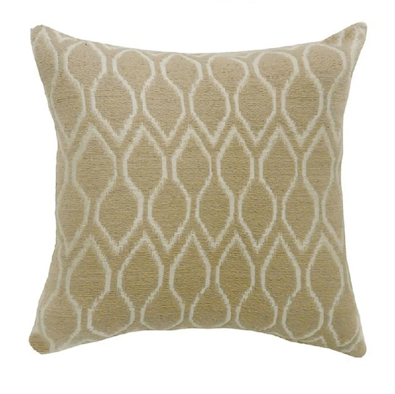 Benzara MAE Contemporary Small Pillow with Fabric, Beige Finish, Set of 2