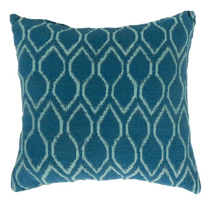 Benzara MAE Contemporary Small Pillow with Fabric, Blue Finish, Set of 2