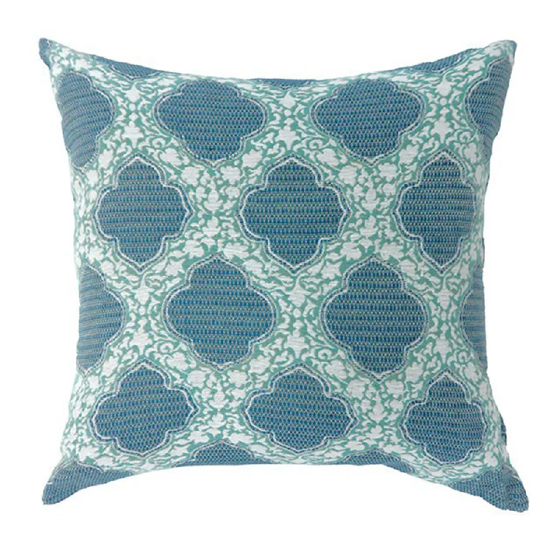 Benzara ROXY Contemporary Small Pillow with pattern Fabric, Blue Finish, Set of 2