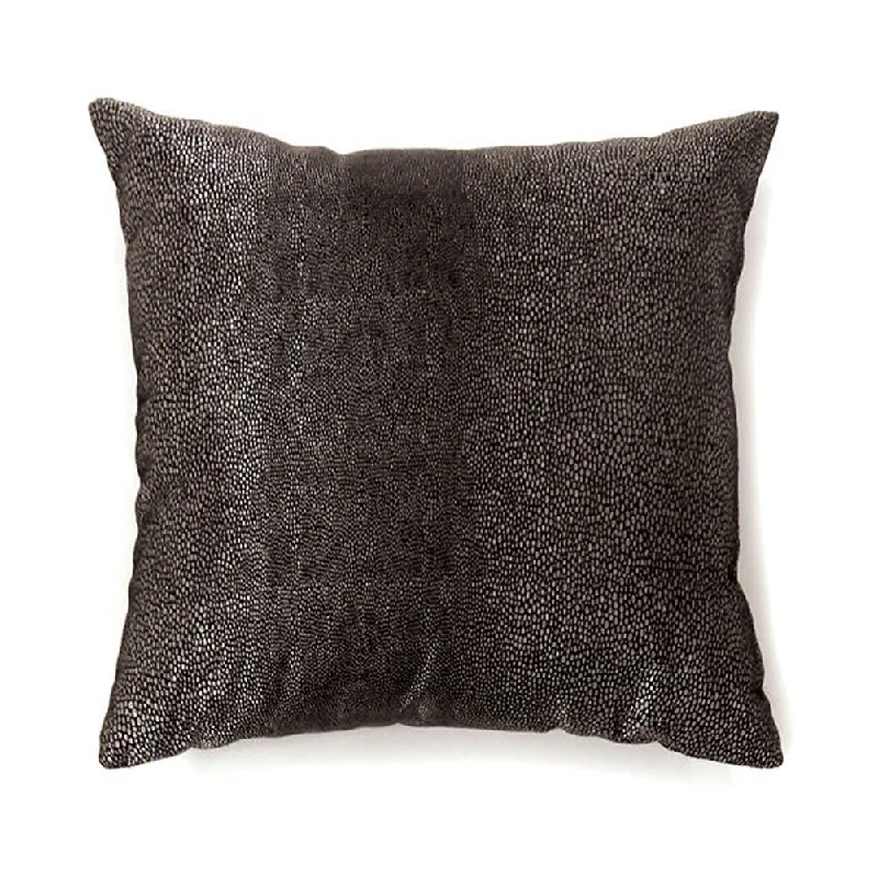 Benzara Shale Contemporary Pillow, Black, Set of 2, Large