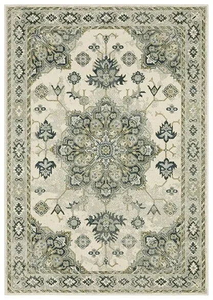 Branson BR04B Ivory/Blue Rug