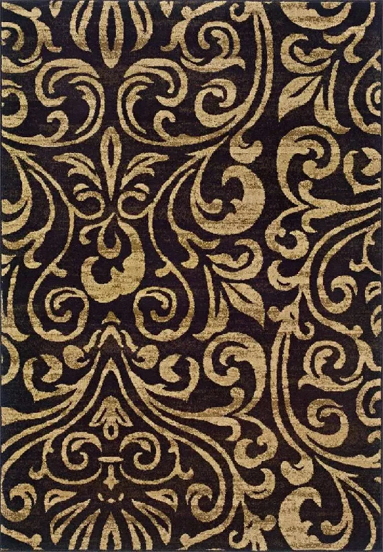 Emerson 2033C Black/ Gold Rug