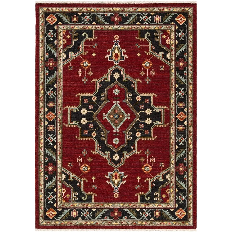 Lilihan 92R Red/Black Rug