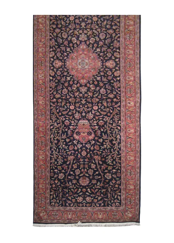 Oriental Rug Pakistani Handmade Runner Traditional 3'1"x10'0" (3x10) Blue Red Floral Design #A11891