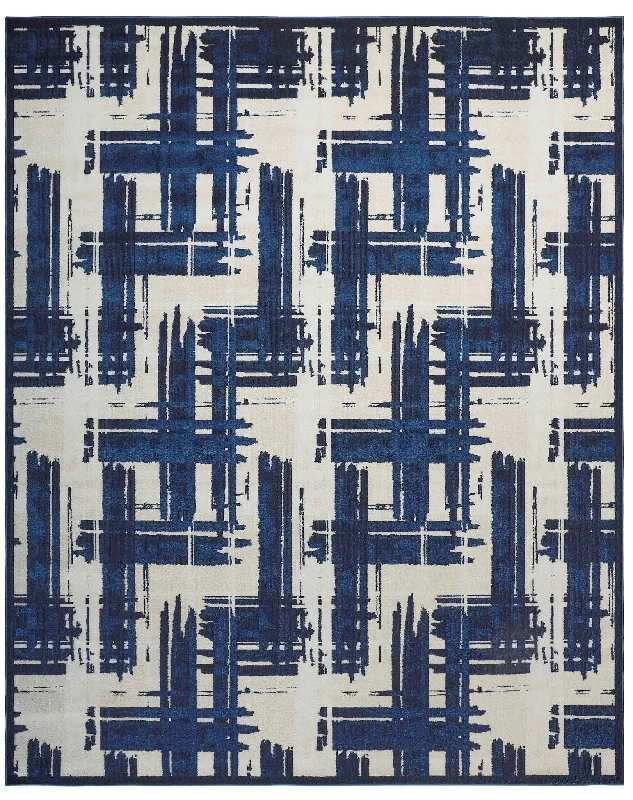 Remmy RMY3808F Ivory/Blue Rug