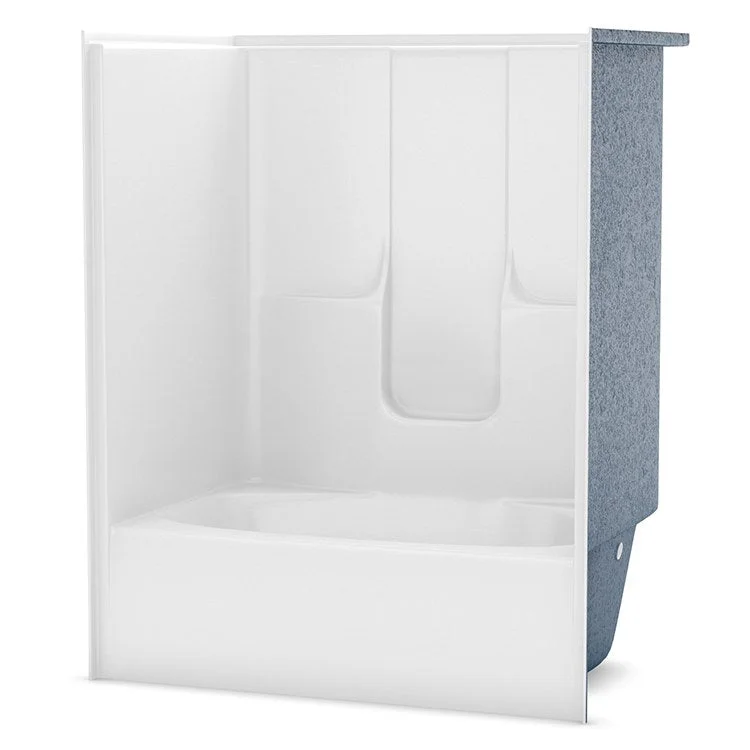 Tub and Shower Module 60 x 40-1/2 x 73-1/2 Inch AcrylX Right Hand White