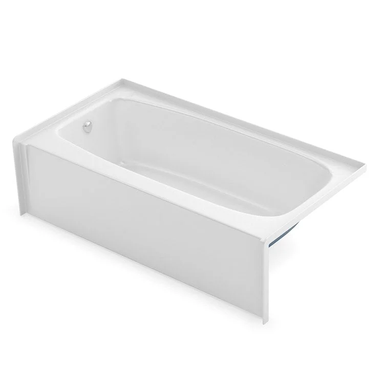 Tub 54 x 29 x 16 Inch Left Drain Outlet White AcrylX Rectangle 33 Gallons