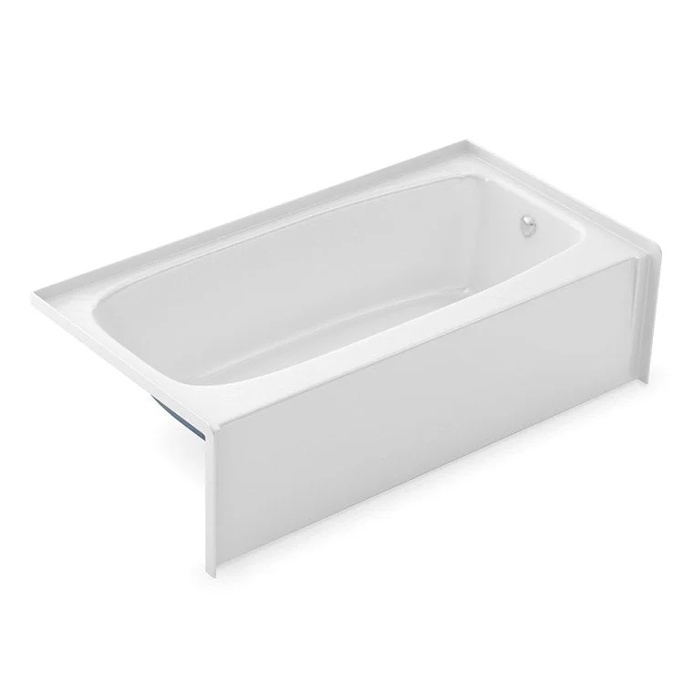 Tub 54 x 29 x 16 Inch Right Drain Outlet White AcrylX Rectangle 33 Gallons