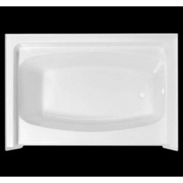 Tub 60 x 40-1/2 x 23-1/4 Inch Back Center Drain Outlet White AcrylX 63 Gallons