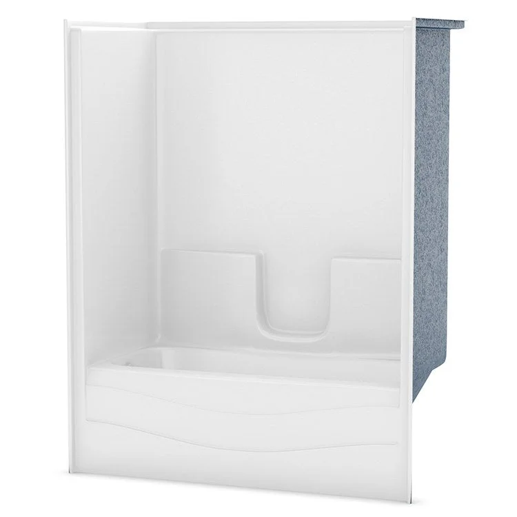 Tub and Shower Module 60 x 30 x 74-3/4 Inch AcrylX Left Drain White