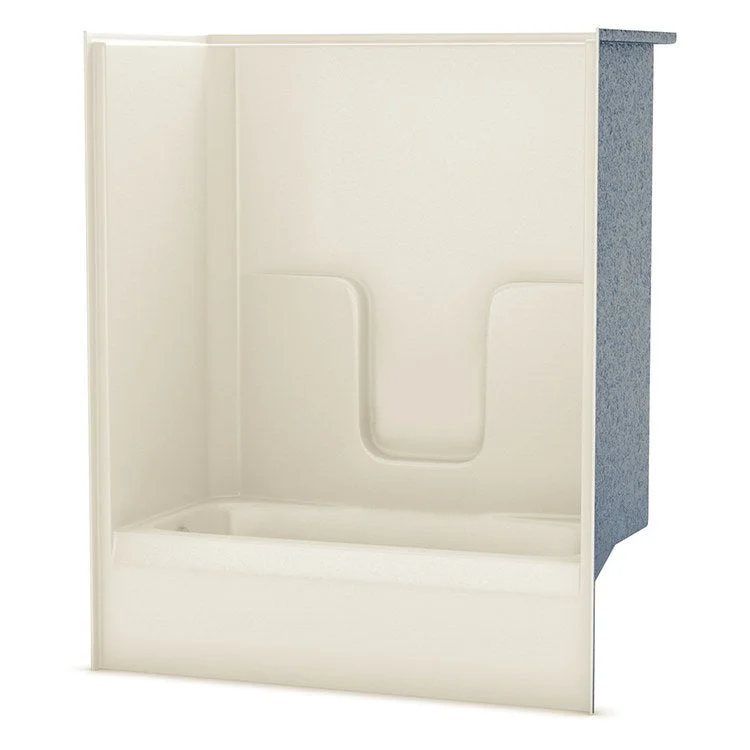 Tub and Shower Module 60 x 31-1/2 x 72 Inch AcrylX Left Hand Above Floor Rough Bone