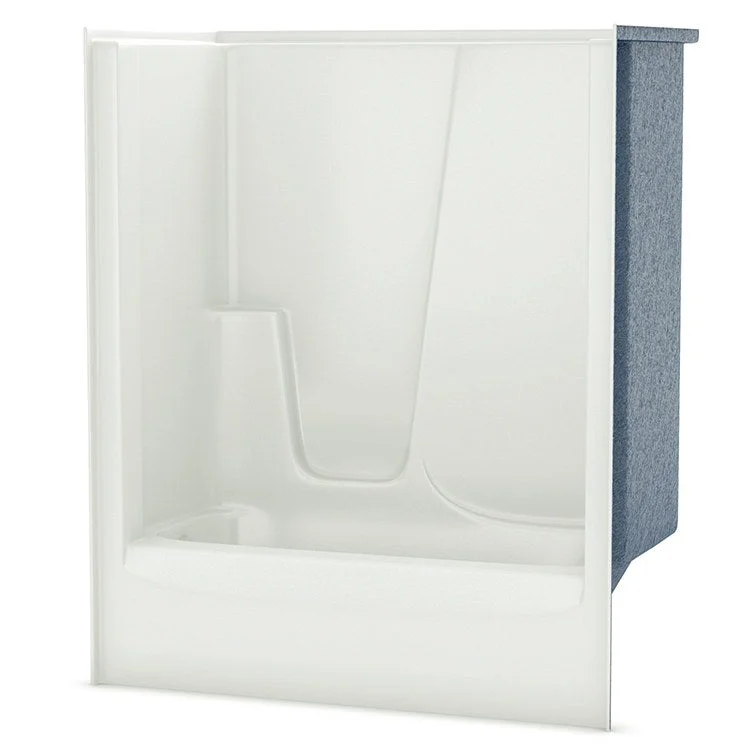 Tub and Shower Module 60 x 33 x 72 Inch AcrylX Left Drain Biscuit