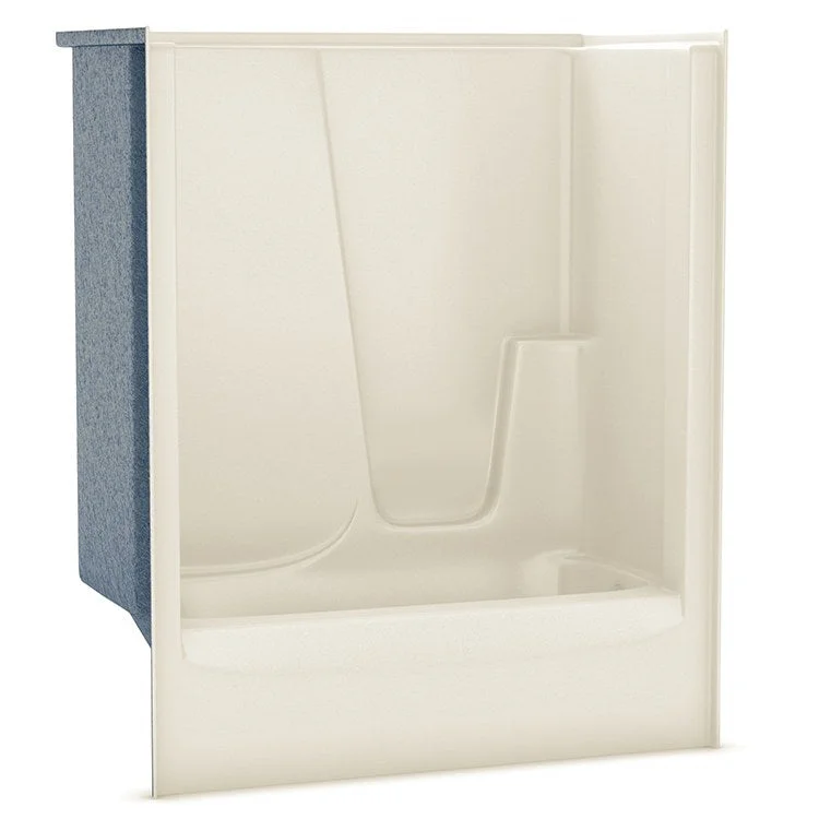 Tub and Shower Module 60 x 33 x 72 Inch AcrylX Right Drain Bone