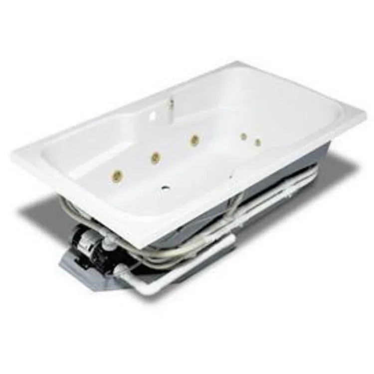 Tub 72 x 42 x 21-1/2 Inch Drop-In Front Center Drain White AcrylX