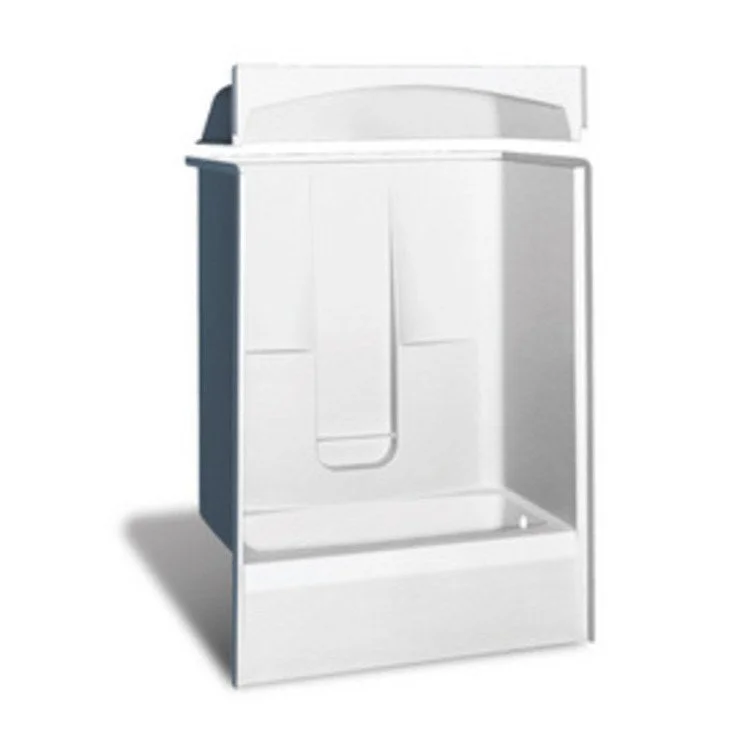 Tub and Shower Module 60 x 33 x 77 Inch AcrylX Left Hand Bone