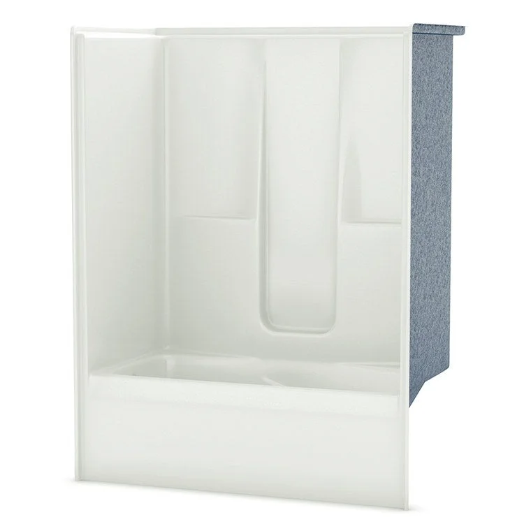 Tub and Shower Module 60 x 33 x 77 Inch AcrylX Left Hand Biscuit