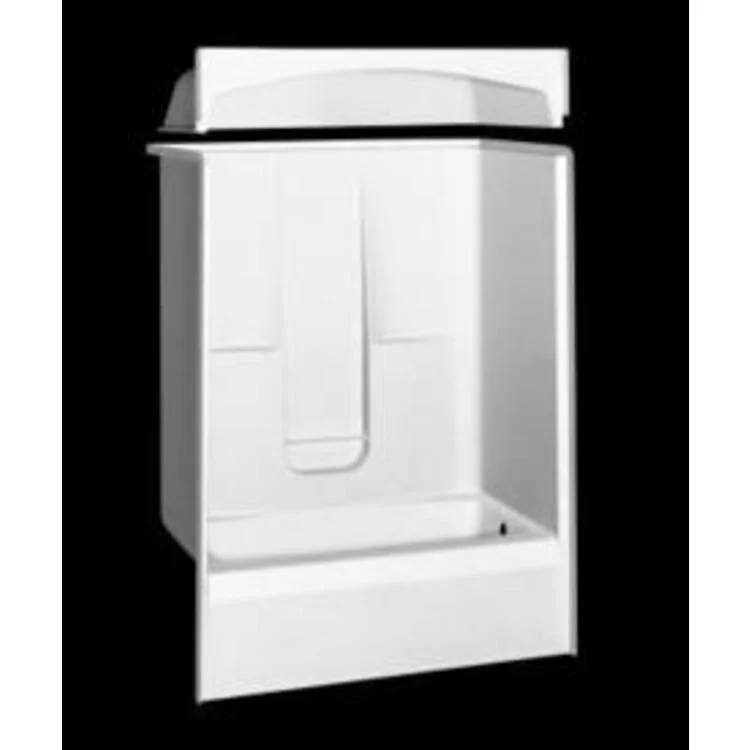 Tub and Shower Module 60 x 33 x 77 Inch AcrylX Left Hand White