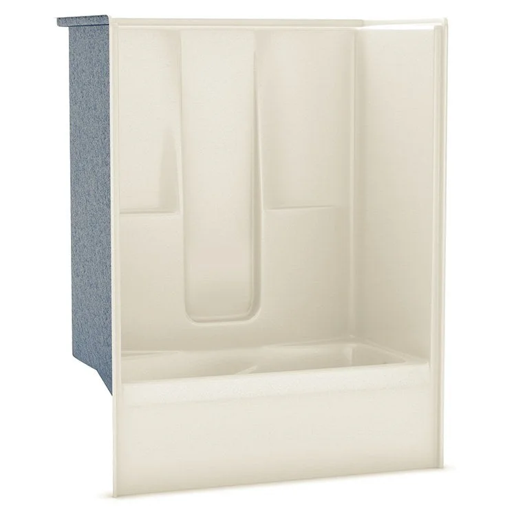 Tub and Shower Module 60 x 33 x 77 Inch AcrylX Right Hand Bone