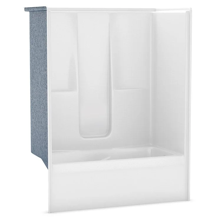 Tub and Shower Module 60 x 33 x 77 Inch AcrylX Right Hand White