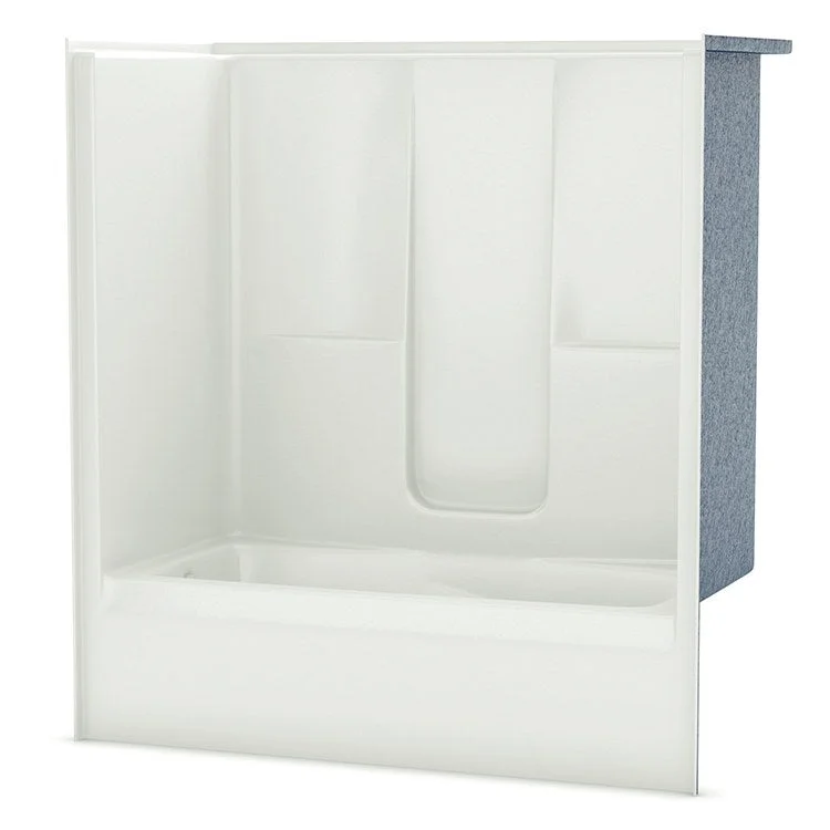 Tub and Shower Module 72 x 36 x 77 Inch AcrylX Left Hand Biscuit