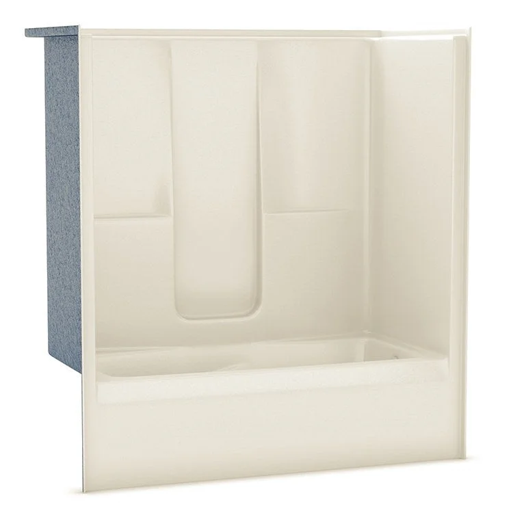 Tub and Shower Module 72 x 36 x 77 Inch AcrylX Right Hand Bone