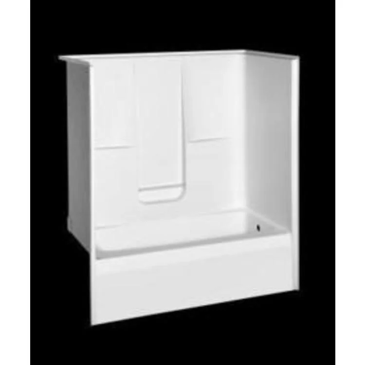 Tub and Shower Module 72 x 36 x 77 Inch AcrylX Right Hand Biscuit