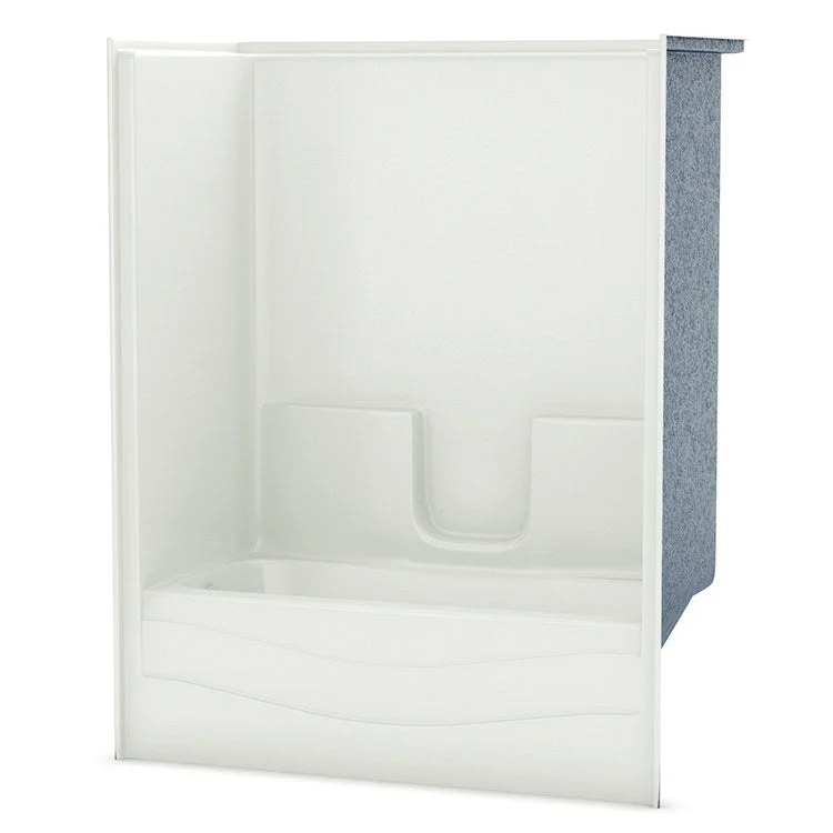 Tub and Shower Module 60 x 30 x 73-1/4 Inch AcrylX Left Hand Biscuit