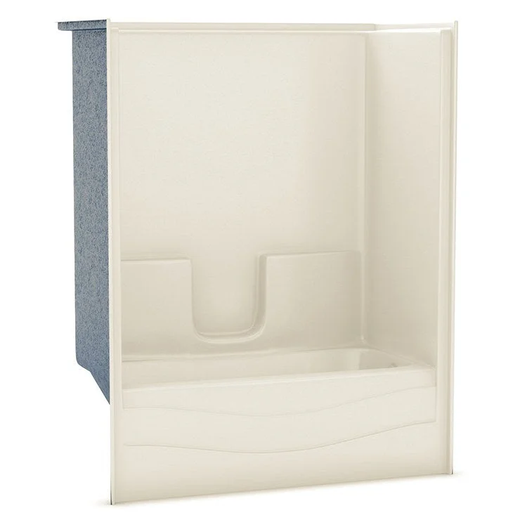 Tub and Shower Module 60 x 30 x 73-1/4 Inch AcrylX Right Hand Bone