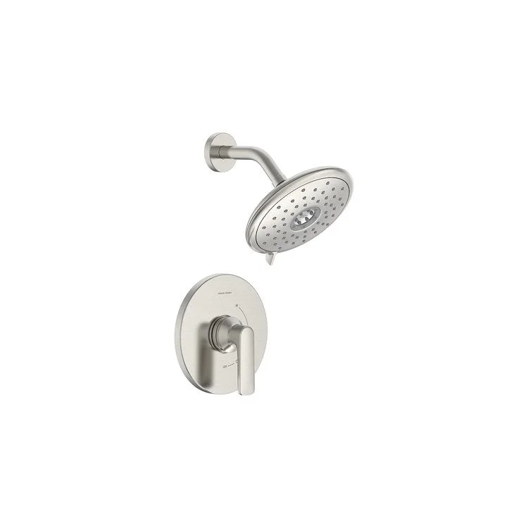 Shower Trim Aspirations 1 Lever Brushed Nickel WaterSense Includes 1.8 GPM Single Function Shower Head/Double Ceramic Disks Pressure Balance Cartridge Brass