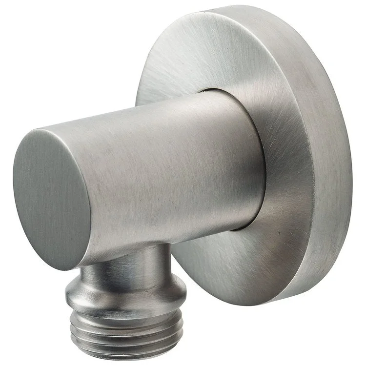 Contemporary Supply Elbow with Round Base - Polished Chrome