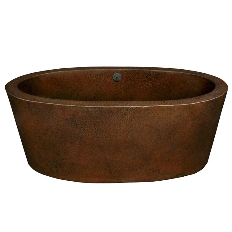 Aspen 64"x36" Copper Freestanding Soaking Bathtub