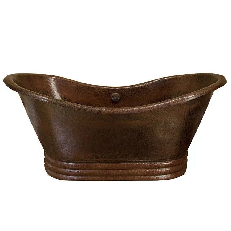 Aurora 72"x32" Copper Freestanding Slipper Bathtub