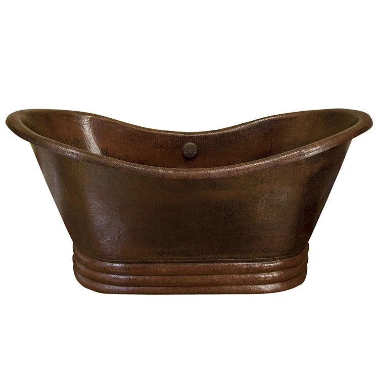 Aurora 60"x30" Copper Freestanding Slipper Bathtub