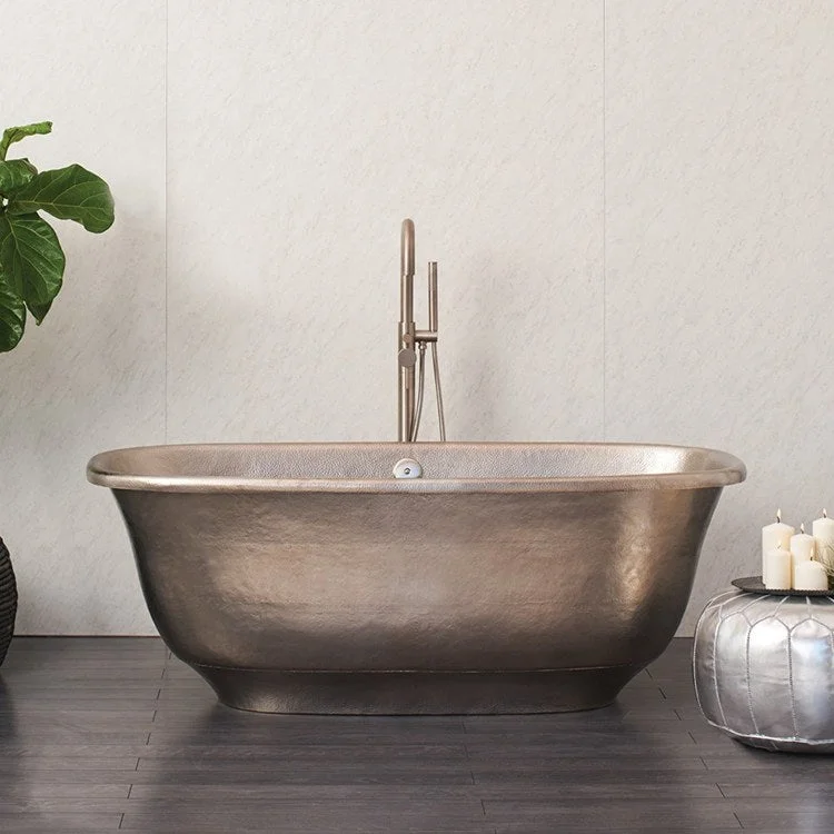 Santorini 66"x32.5" Copper Freestanding Slipper Bathtub