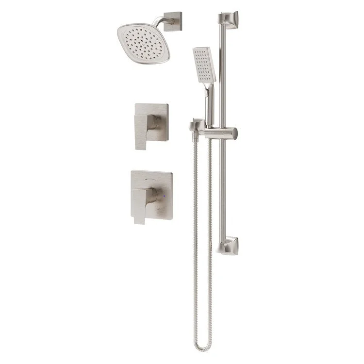 Handshower Trim Verity HydroMersion Shower Satin Nickel ADA 2.0 Gallons per Minute with 30 Inch Handshower Slide Bar with 60 Inch Flexible Metal Hose