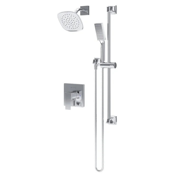 Shower Trim Verity with Handshower HydroMersion Versaflex 2 Lever Polished Chrome ADA 2.0 Gallons per Minute