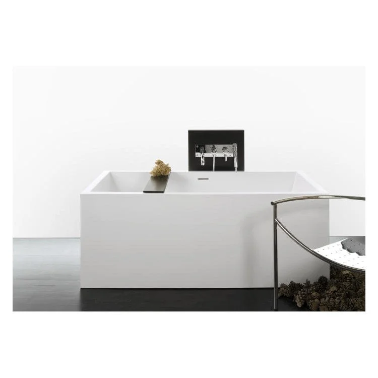 Tub BC04 Cube Glossy White/Matte Black Trim True High Gloss