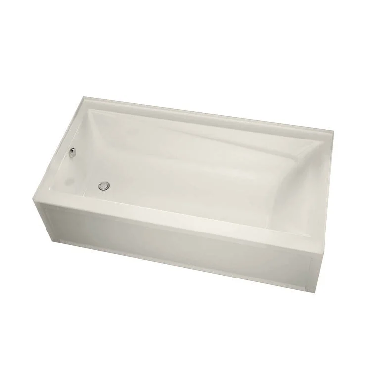 Soaking Tub Exhibit 59-3/4 x 30 x 17-3/4 Inch Alcove Left Biscuit Acrylic