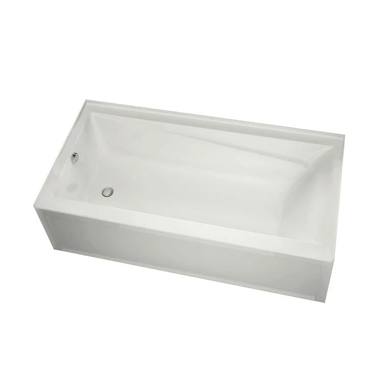 Soaking Tub Exhibit 59-3/4 x 32 x 17-3/4 Inch Alcove Left White Acrylic