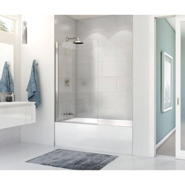 Tub Rubix 59-7/8 x 30-1/8 x 14 Inch Alcove Left White Acrylic