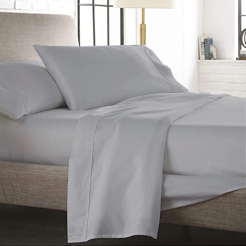 Edirne Cotton King Sheet Set - Grey