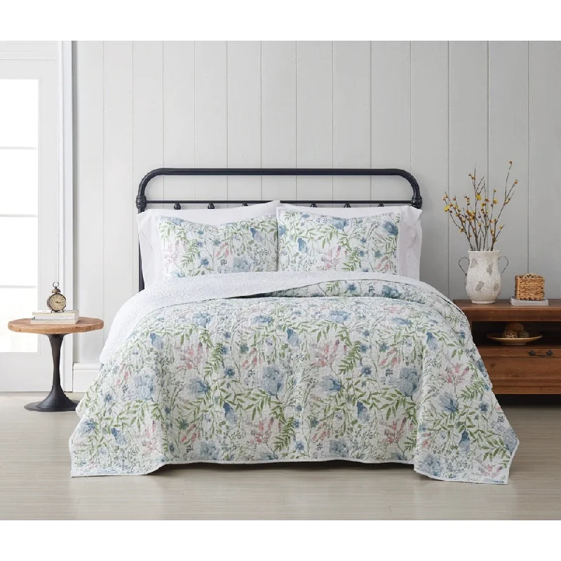 Cottage Classics Field Floral 3 Piece Quilt Set