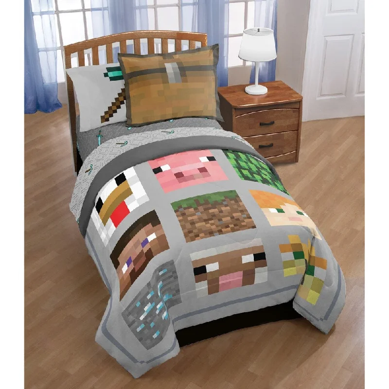 Minecraft Reversible 3-piece Quilt Set