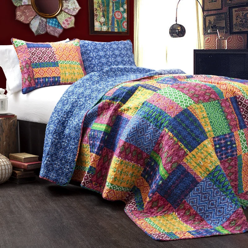 The Curated Nomad Doherty Multicolor Patchwork 3-piece Quilt Set