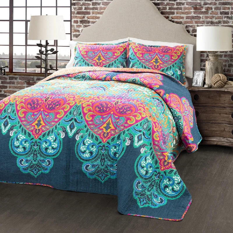 The Curated Nomad La Boheme Boho Chic 3-piece Quilt Set