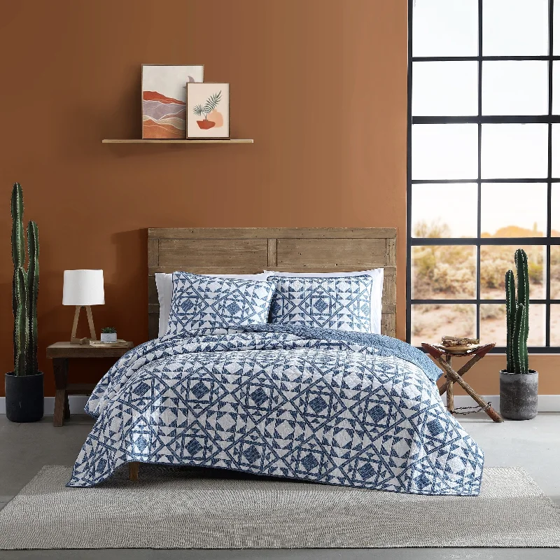 Wrangler Phoenix Patchwork Navy Cotton Quilt Set