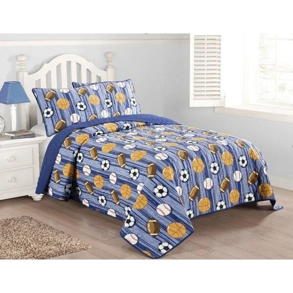 Asher Home 3-piece Sports Dreams Quilt Set