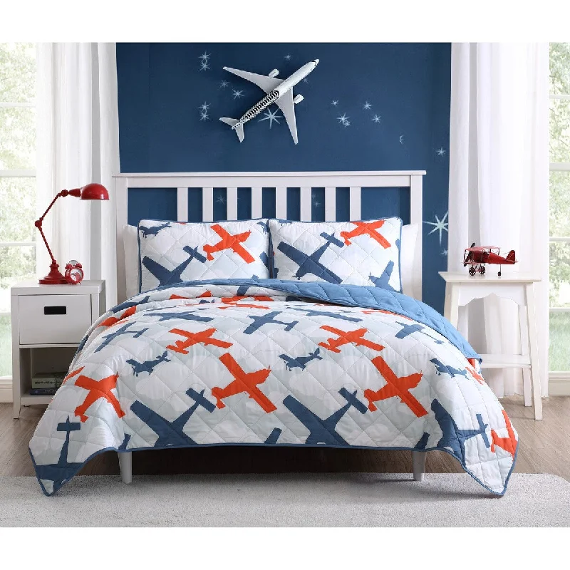 Asher Home Kid's Airplane Quilt Set